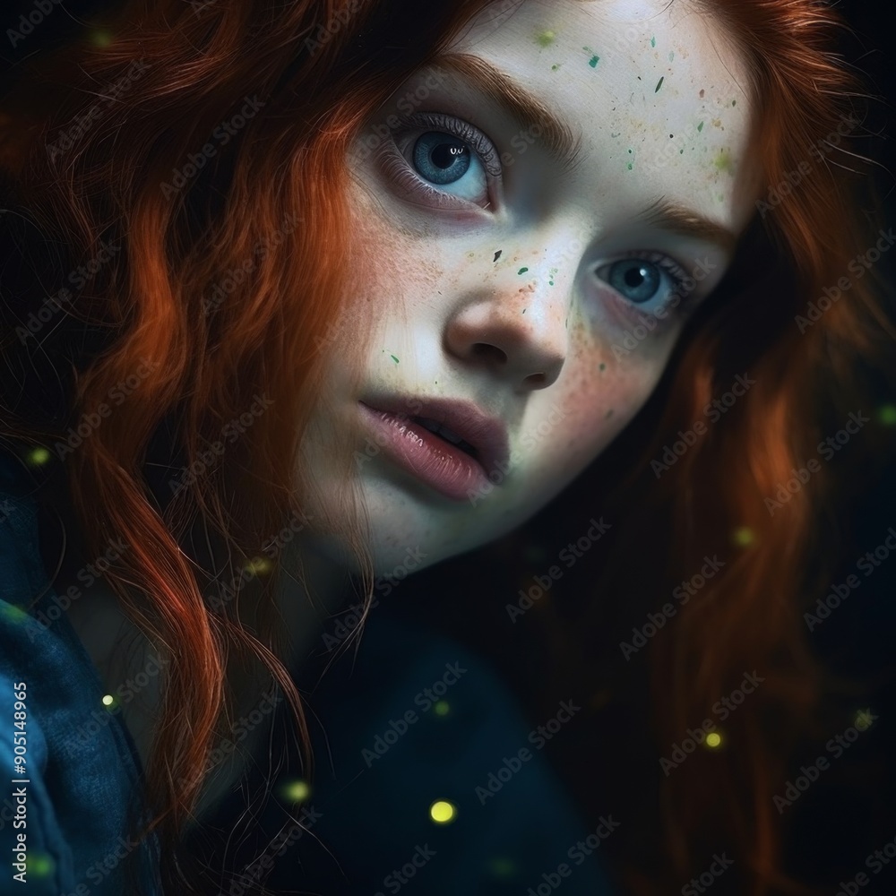 Redhead girl character Redhead girl character