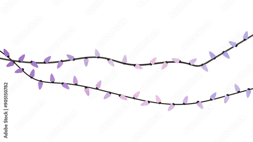 Fairy lights png transparent background, festive decoration