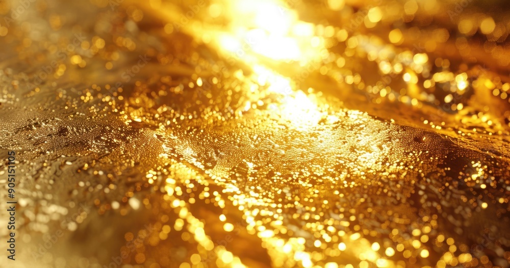 Closeup of a gold texture, a shiny and reflective surface Closeup of a gold texture, a shiny and reflective surface