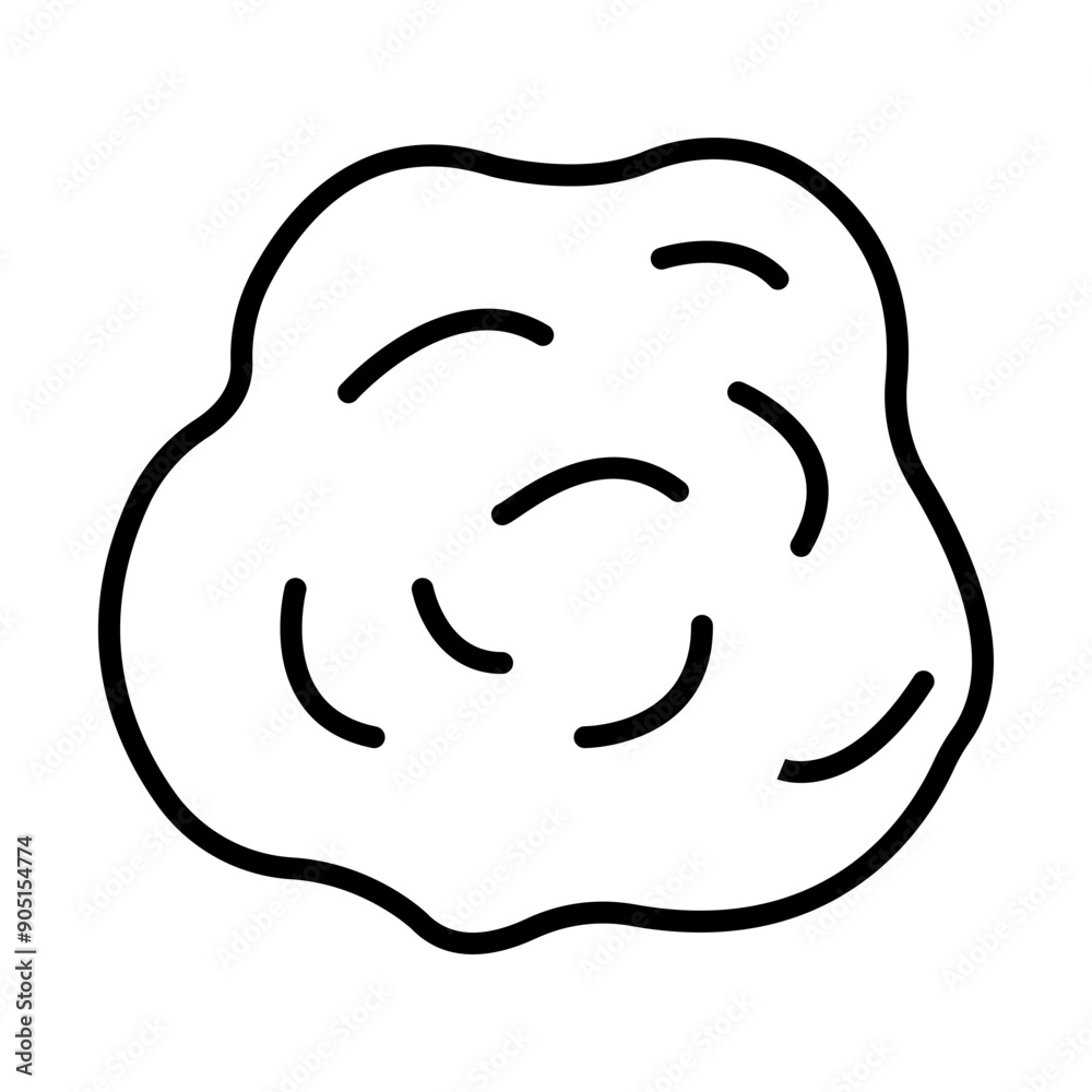 Snowball line icon Snowball line icon
