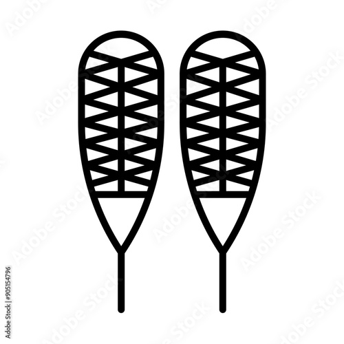 Snowshoes line icon
