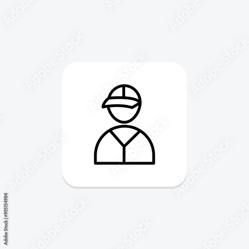 Volunteer Team line icon , vector, pixel perfect, illustrator file © Blinix Solutions