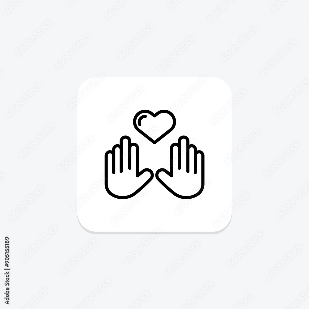 Obraz premium Volunteer Opportunity line icon , vector, pixel perfect, illustrator file