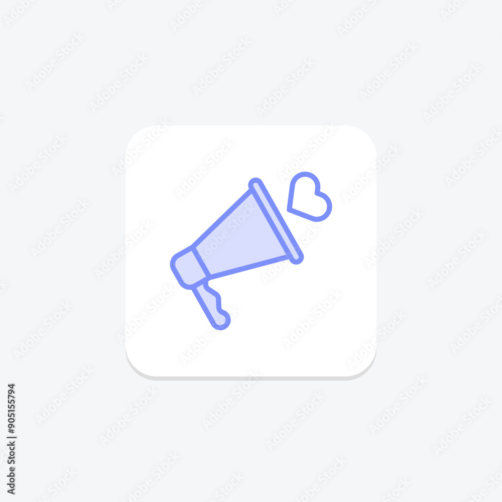 Fototapeta premium Volunteer Activist duotone line icon , vector, pixel perfect, illustrator file