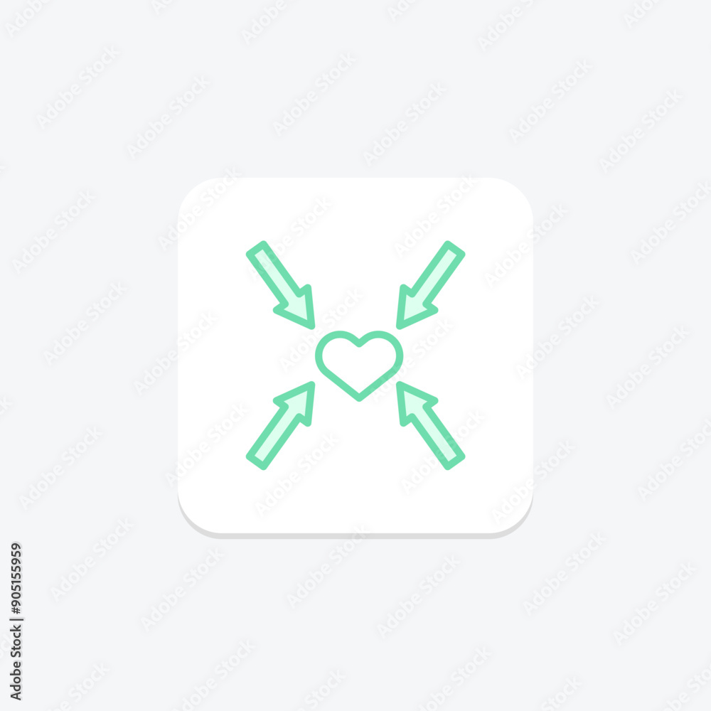 Volunteer Impact duotone line icon , vector, pixel perfect, illustrator file Volunteer Impact duotone line icon , vector, pixel perfect, illustrator file