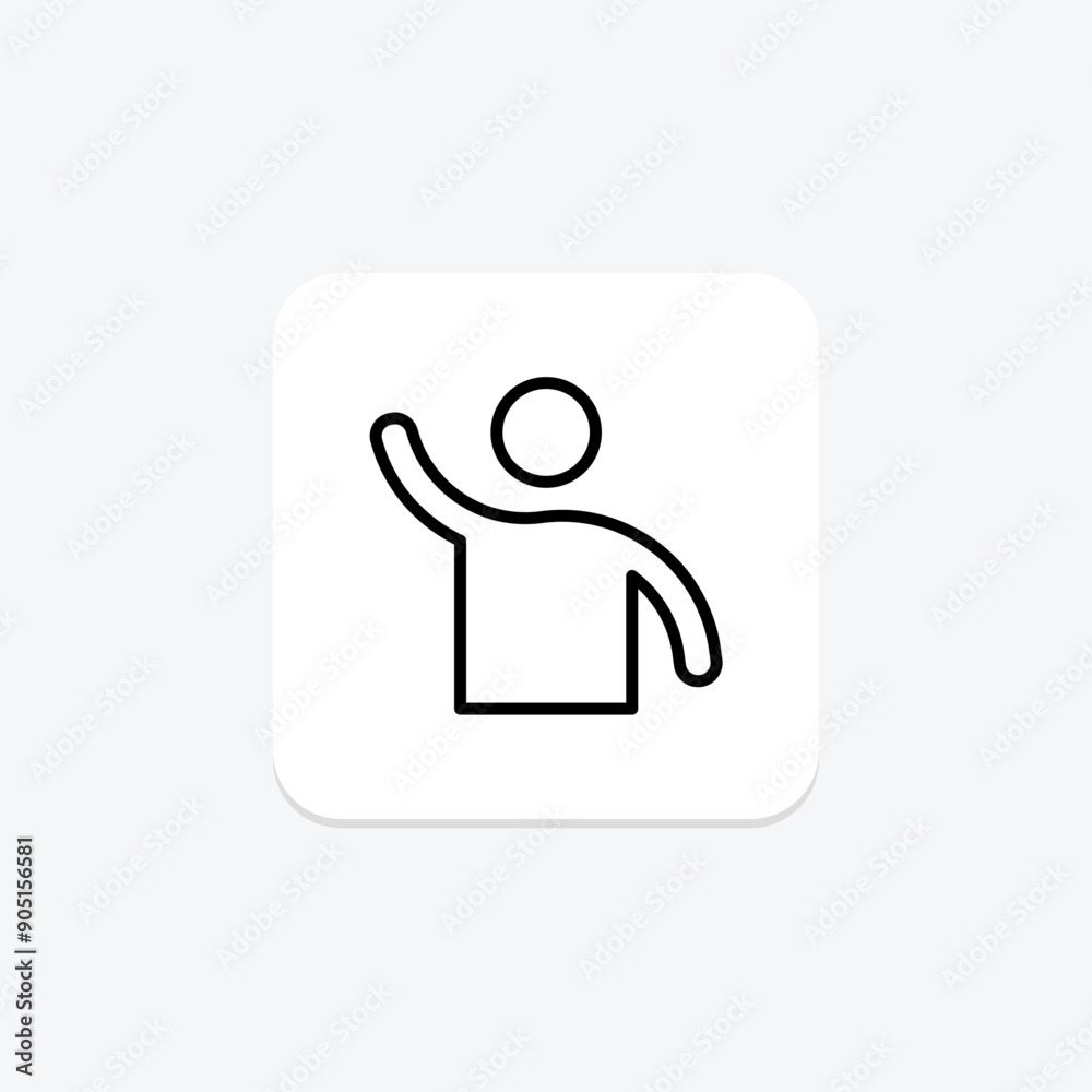 Volunteer Mission line icon , vector, pixel perfect, illustrator file Volunteer Mission line icon , vector, pixel perfect, illustrator file