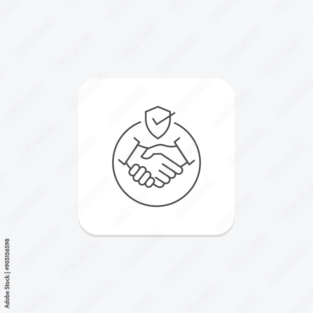 Obraz premium Volunteer Work thinline icon , vector, pixel perfect, illustrator file