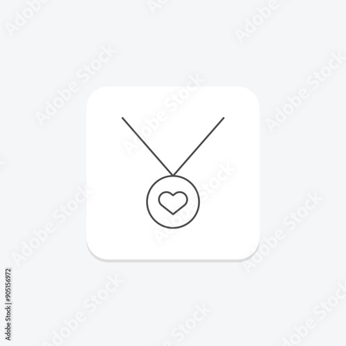 Volunteer Champion thinline icon , vector, pixel perfect, illustrator file