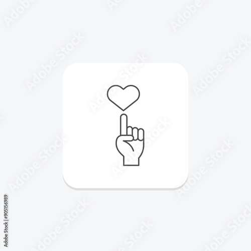 Volunteer Ally thinline icon , vector, pixel perfect, illustrator file