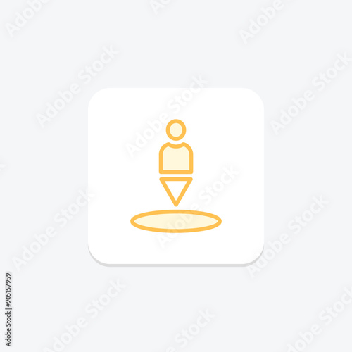 Meeting Leadership duotone line icon , vector, pixel perfect, illustrator file