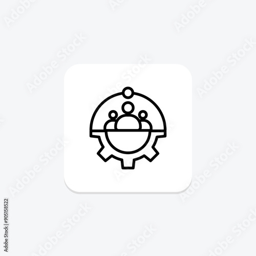 Meeting Facilitation line icon , vector, pixel perfect, illustrator file