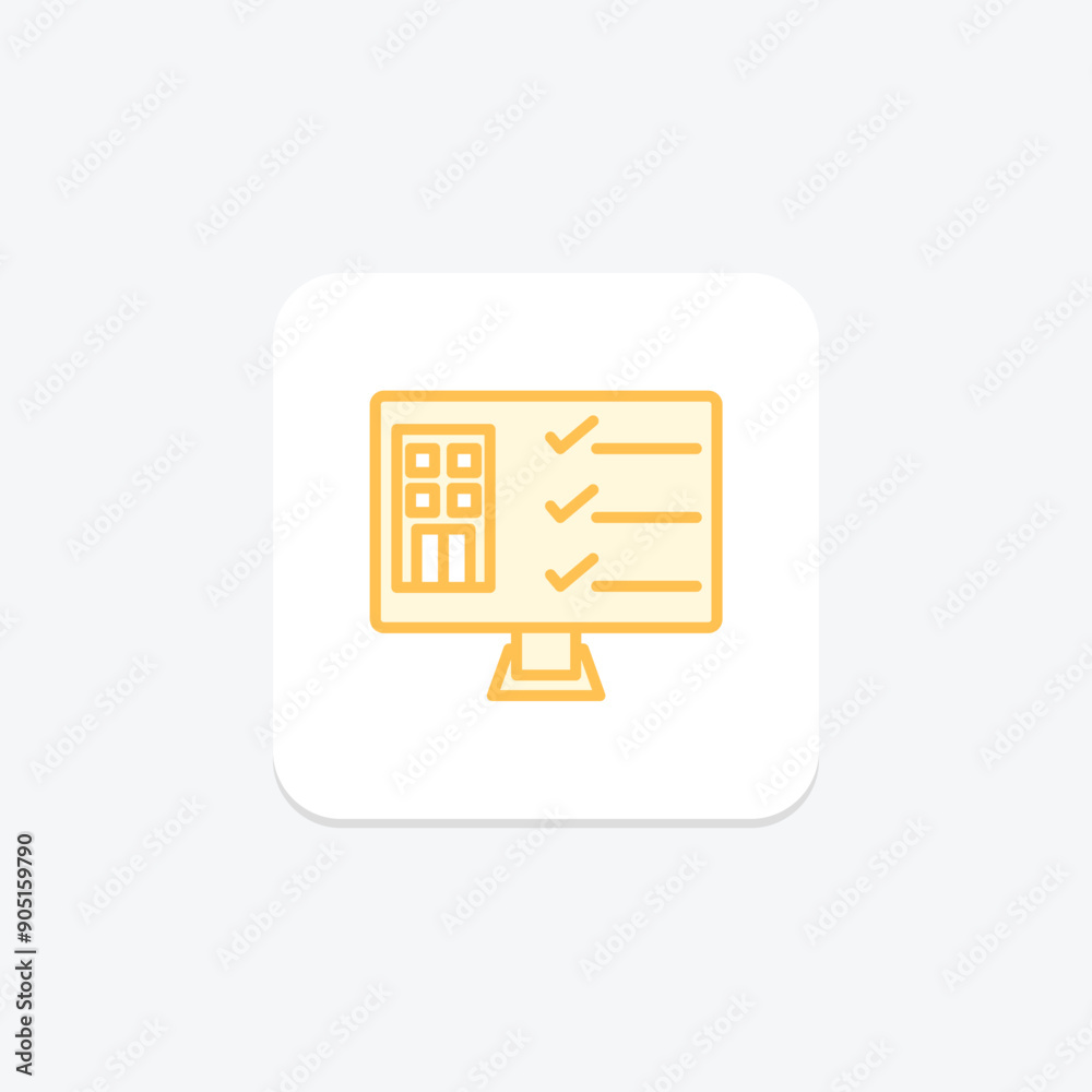Hotel Reservation duotone line icon , vector, pixel perfect, illustrator file Hotel Reservation duotone line icon , vector, pixel perfect, illustrator file