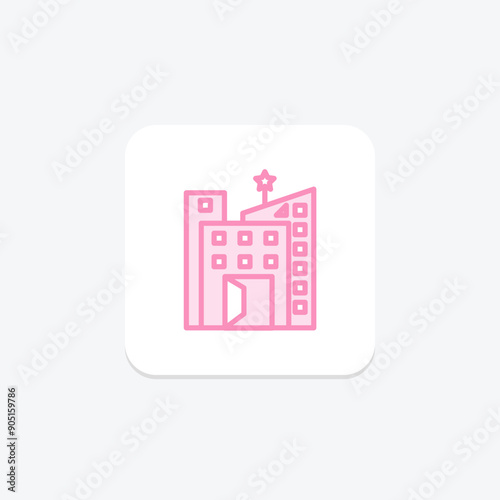 Luxury Hotel duotone line icon , vector, pixel perfect, illustrator file