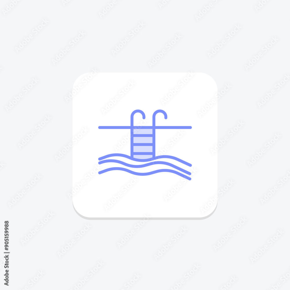 Hotel Pool duotone line icon , vector, pixel perfect, illustrator file Hotel Pool duotone line icon , vector, pixel perfect, illustrator file
