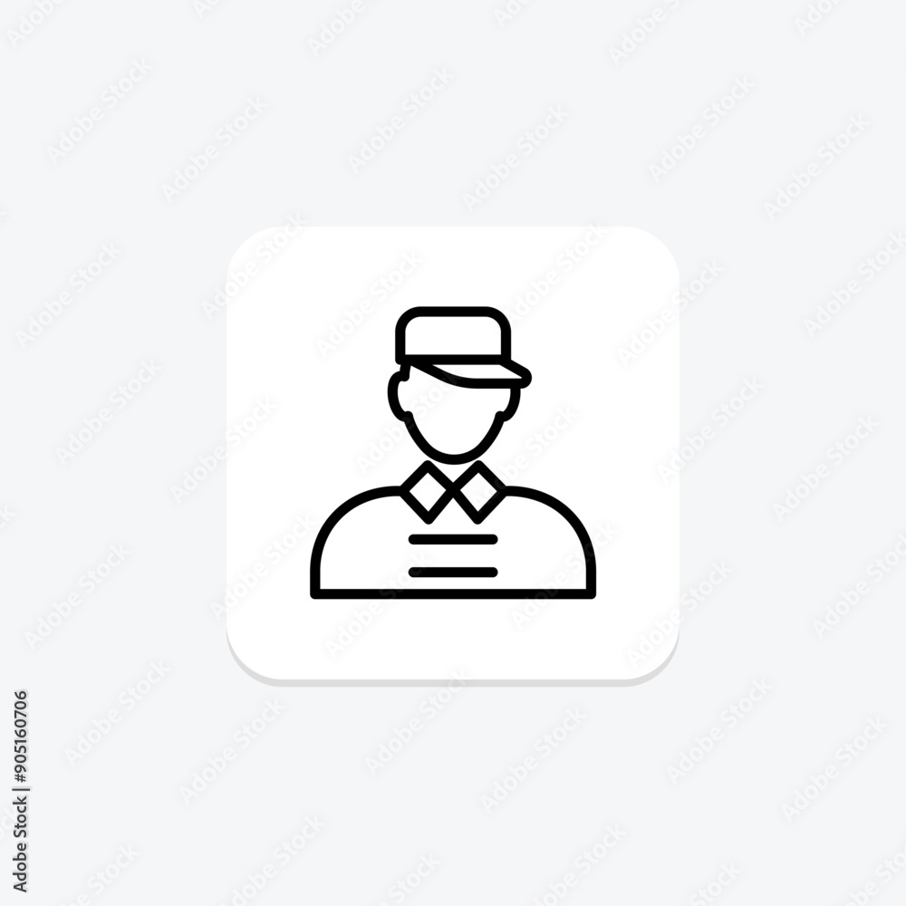 Hotel Concierge line icon , vector, pixel perfect, illustrator file Hotel Concierge line icon , vector, pixel perfect, illustrator file