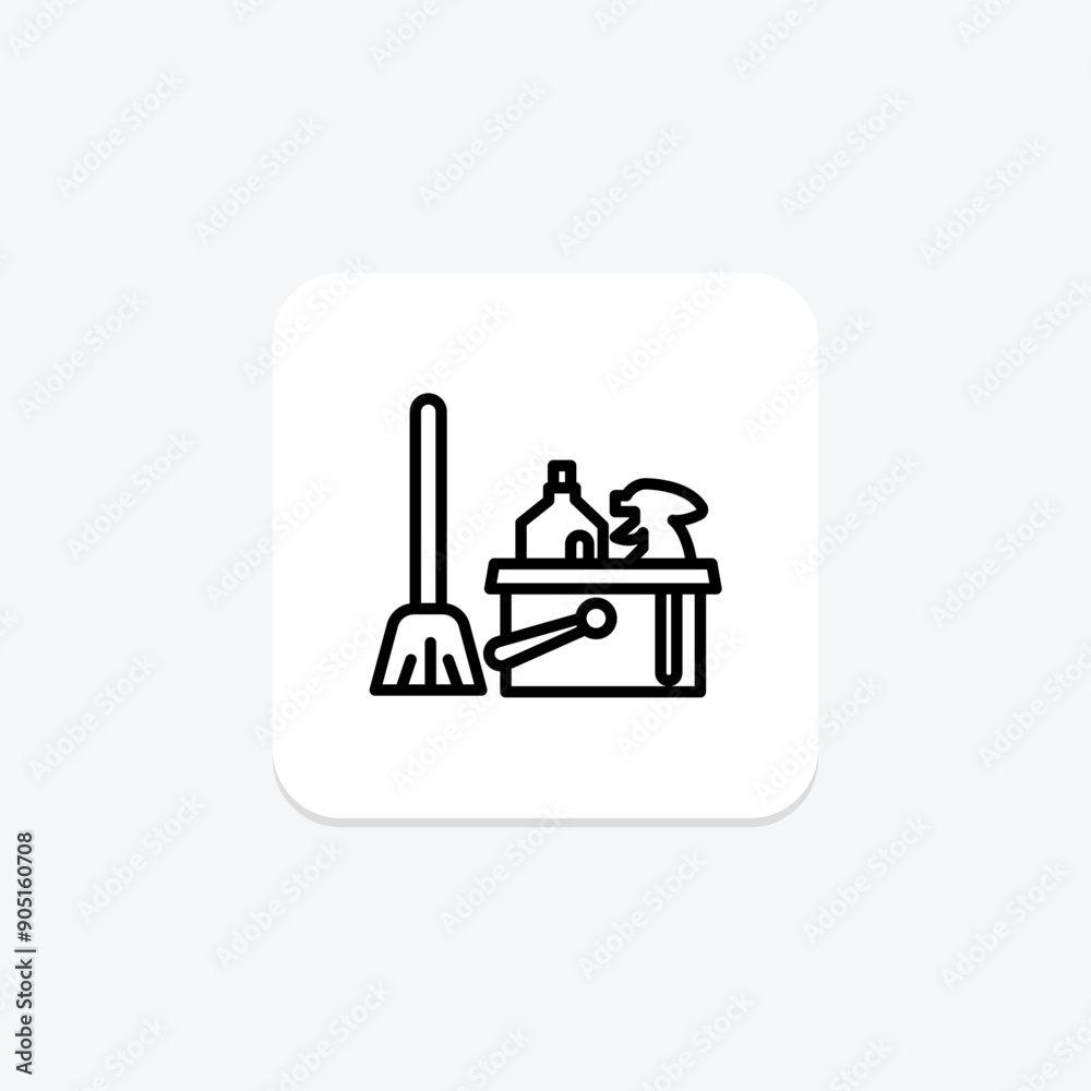 Hotel Housekeeping line icon , vector, pixel perfect, illustrator file Hotel Housekeeping line icon , vector, pixel perfect, illustrator file
