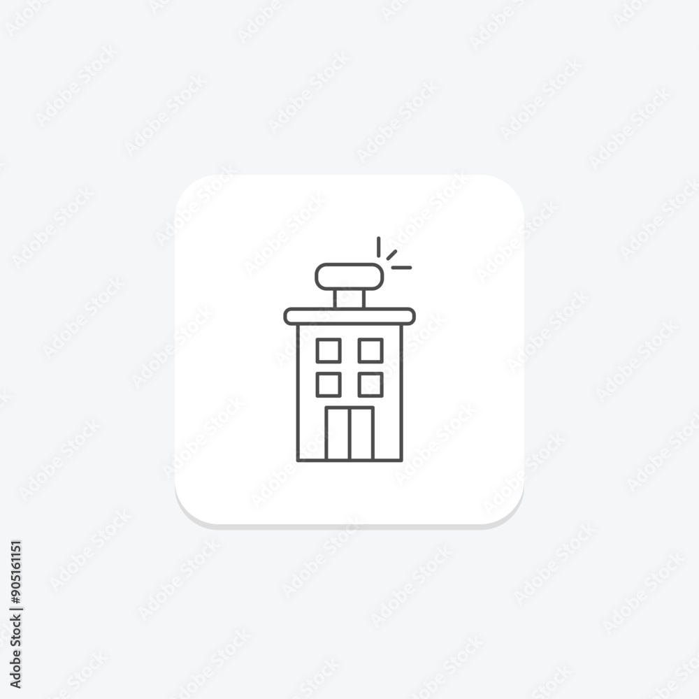 Hotel Event Space thinline icon , vector, pixel perfect, illustrator file Hotel Event Space thinline icon , vector, pixel perfect, illustrator file