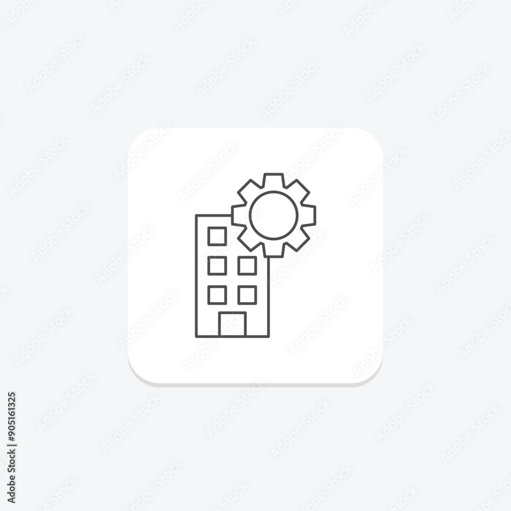 Hotel Maintenance thinline icon , vector, pixel perfect, illustrator file Hotel Maintenance thinline icon , vector, pixel perfect, illustrator file