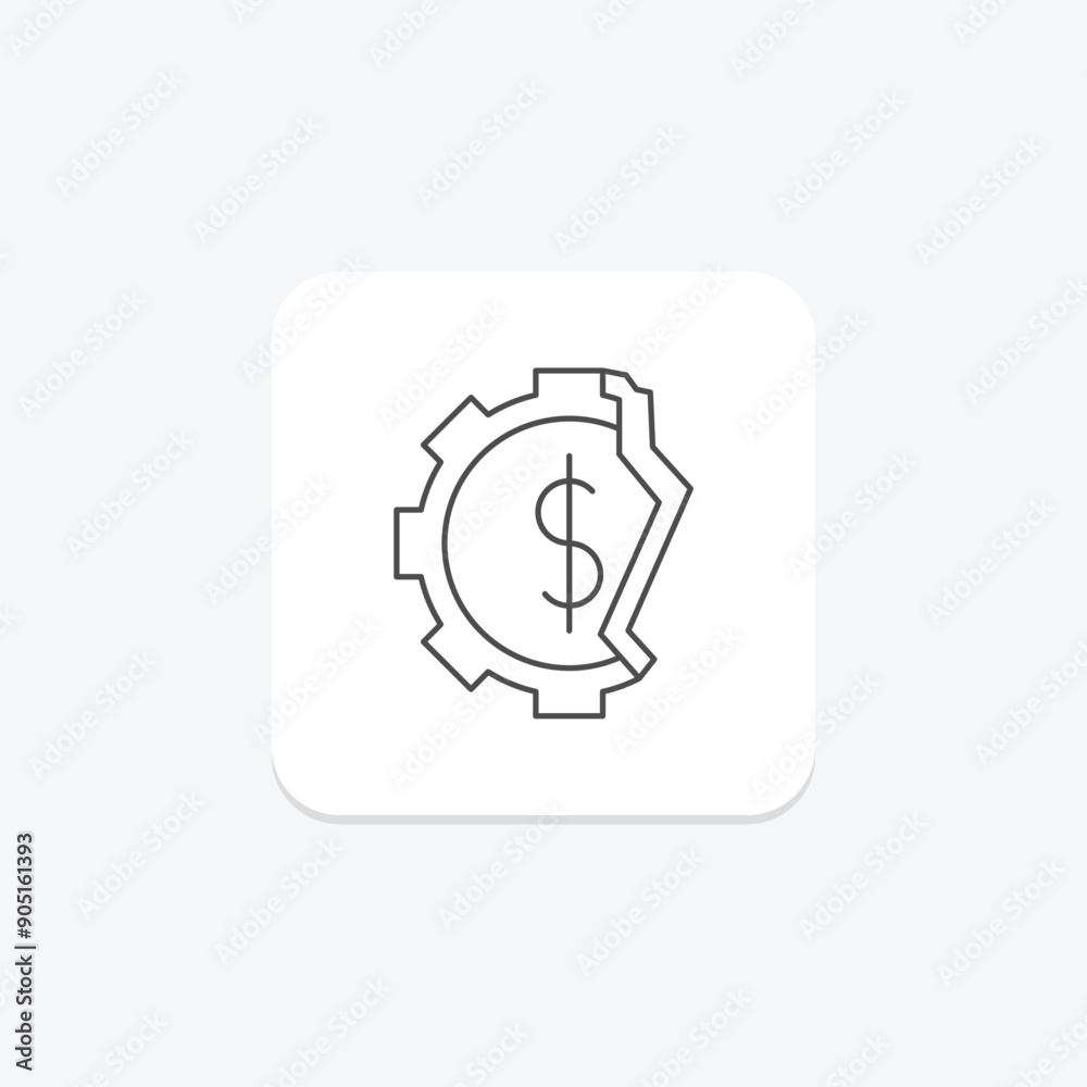 Crisis Management thinline icon , vector, pixel perfect, illustrator file