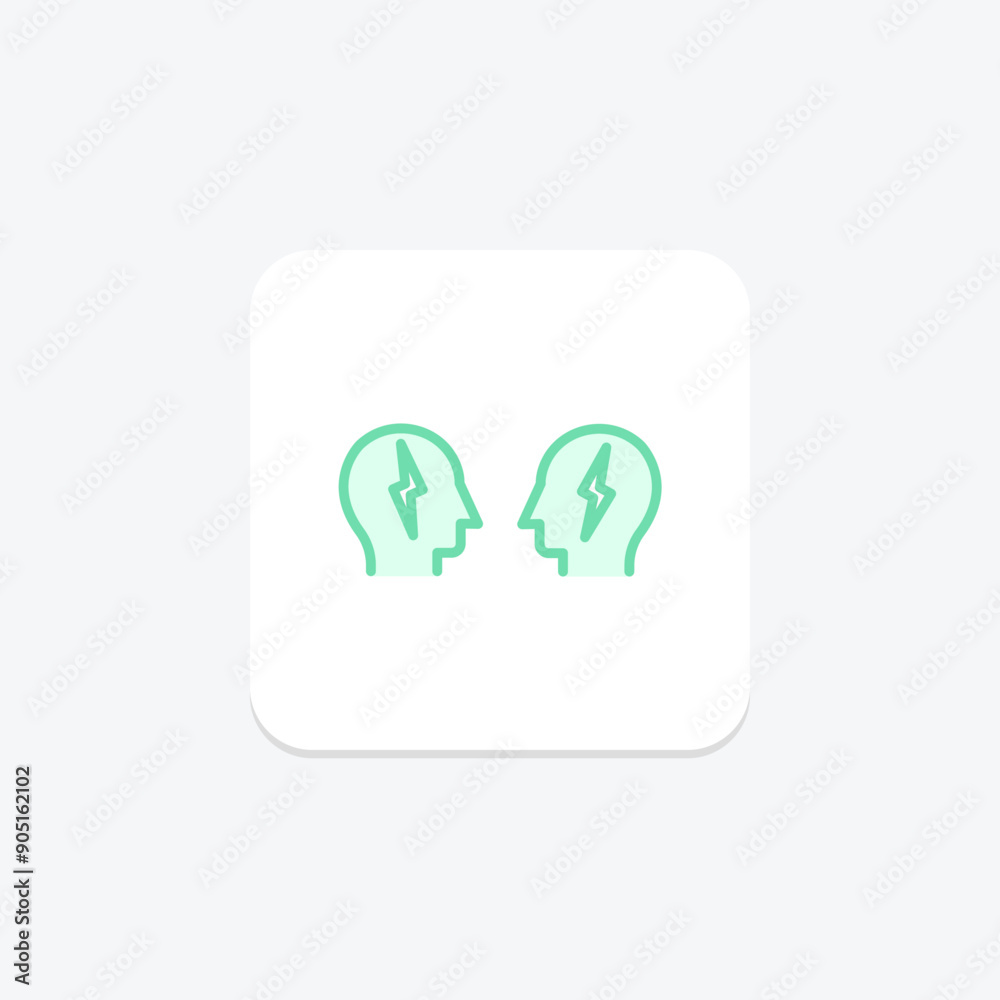 Conflict Management duotone line icon , vector, pixel perfect, illustrator file Conflict Management duotone line icon , vector, pixel perfect, illustrator file