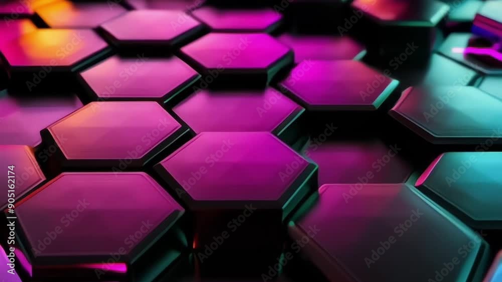 Abstract background with glowing lights hexagon Abstract background with glowing lights hexagon