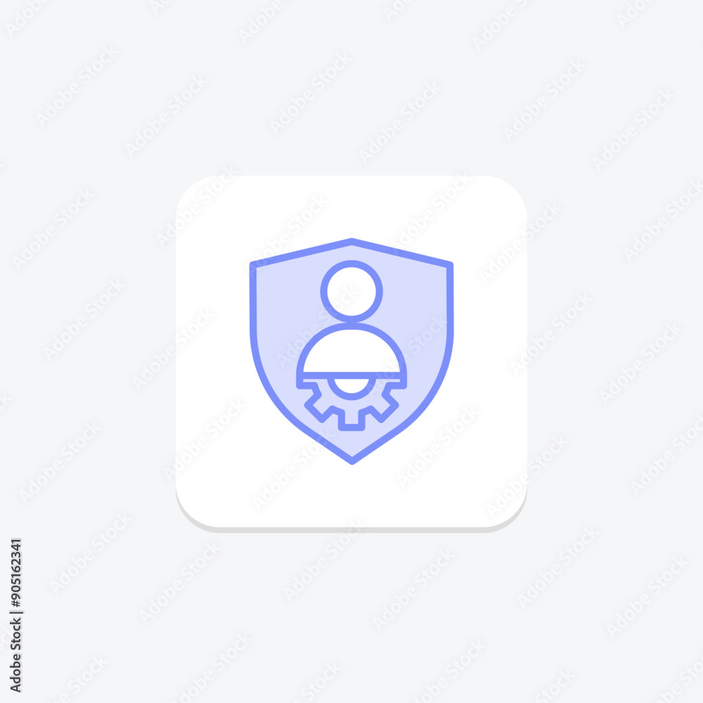 Security Management duotone line icon , vector, pixel perfect, illustrator file Security Management duotone line icon , vector, pixel perfect, illustrator file