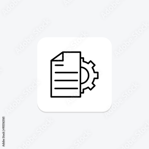 Compliance Management line icon , vector, pixel perfect, illustrator file