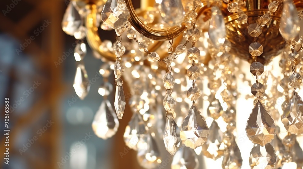 Close-Up of Crystal Chandelier Close-Up of Crystal Chandelier
