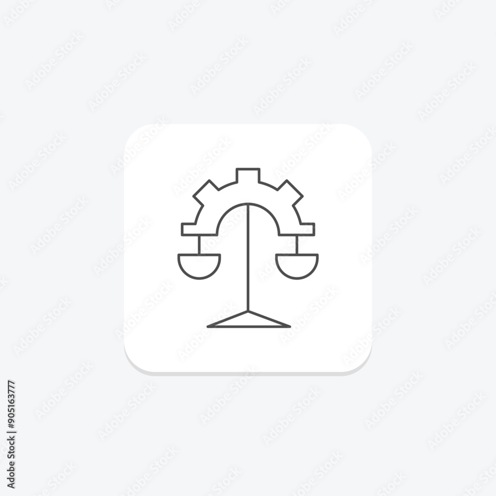 Legal Management thinline icon , vector, pixel perfect, illustrator file Legal Management thinline icon , vector, pixel perfect, illustrator file