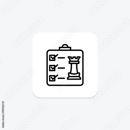 Strategic Management line icon , vector, pixel perfect, illustrator file