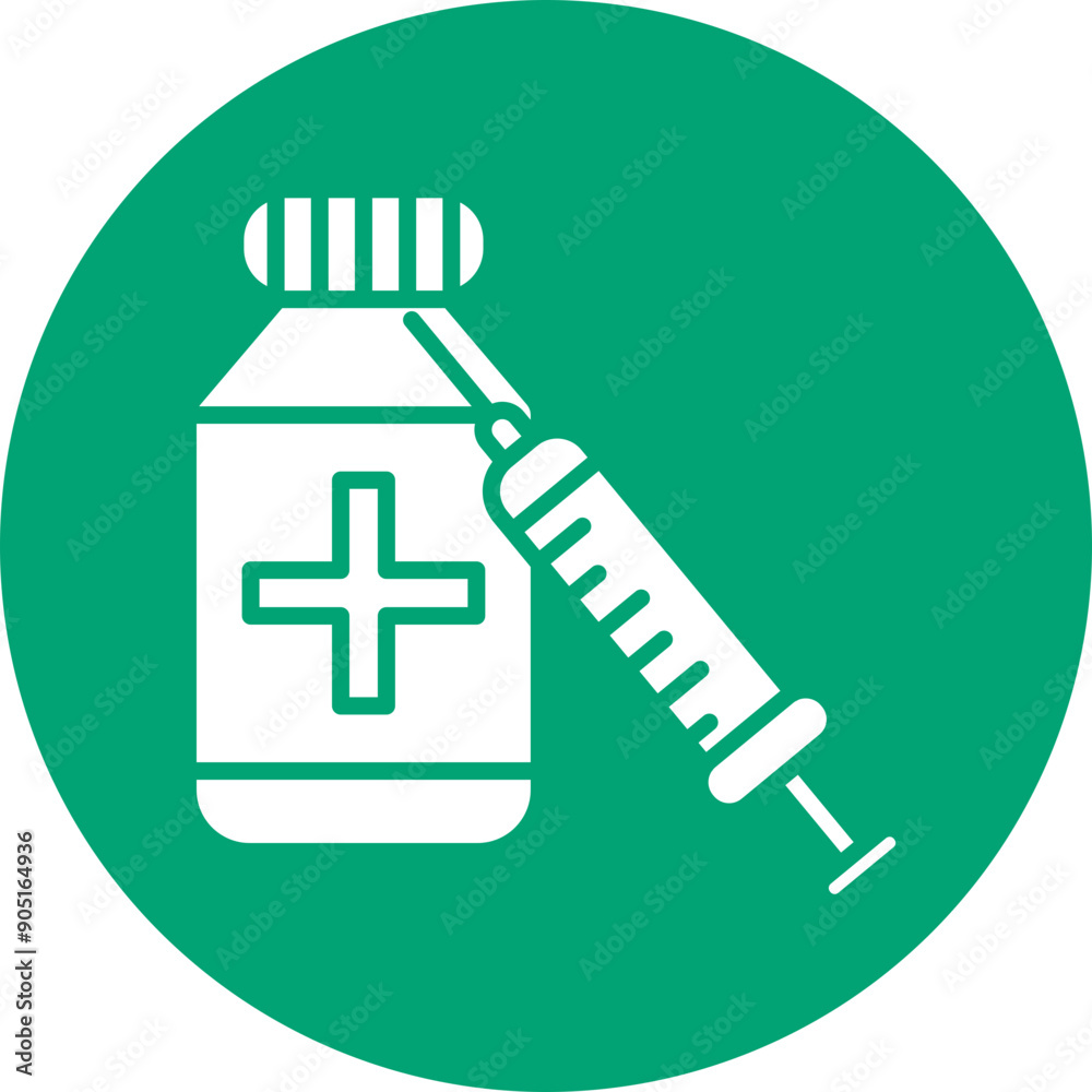 Vaccine glyph circle icon Vaccine glyph circle icon