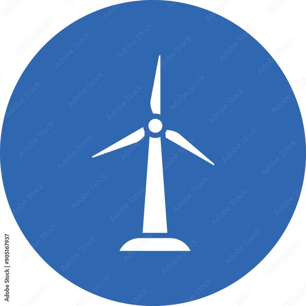 Wind Turbine glyph circle icon Wind Turbine glyph circle icon