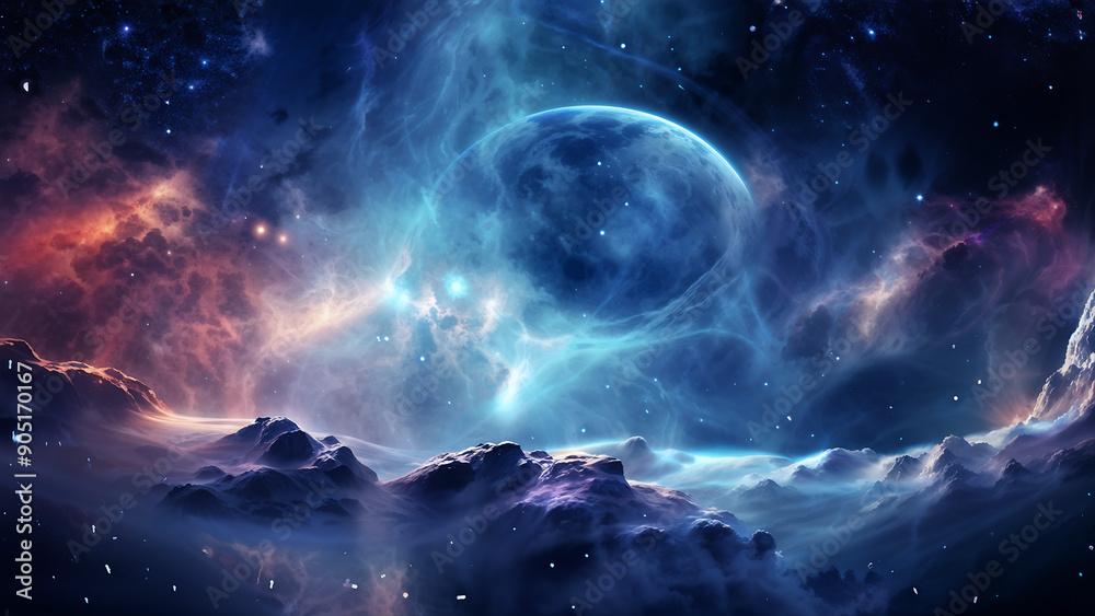 Obraz premium nebula background with stars