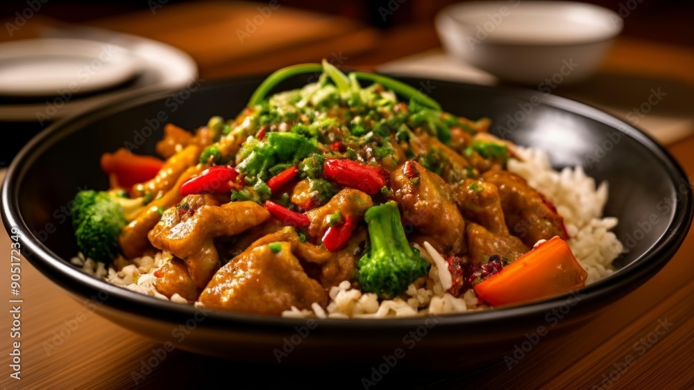 Delicious Asian stirfry with rice and vegetables Delicious Asian stirfry with rice and vegetables