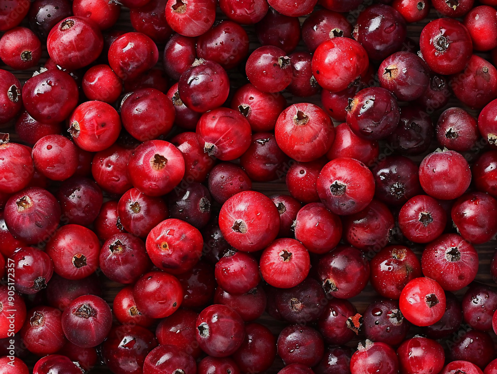 Vibrant Fresh Red Cranberries Harvested From The Farm Ready For Culinary Delights Vibrant Fresh Red Cranberries Harvested From The Farm Ready For Culinary Delights