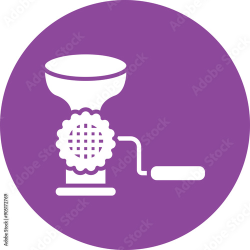 Meat Grinder glyph circle icon