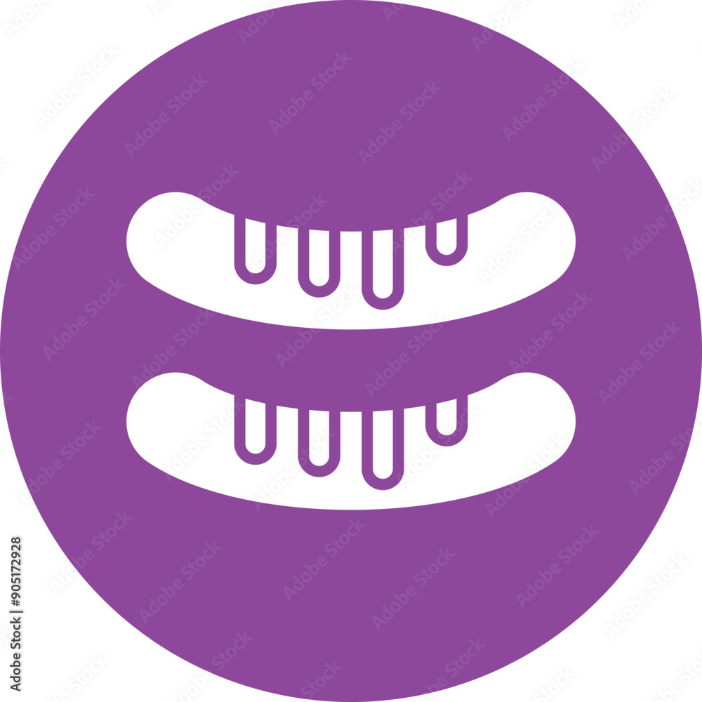 Sausage glyph circle icon Sausage glyph circle icon