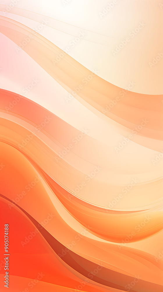 Digital orange and white fantasy curve abstract graphic poster background Digital orange and white fantasy curve abstract graphic poster background