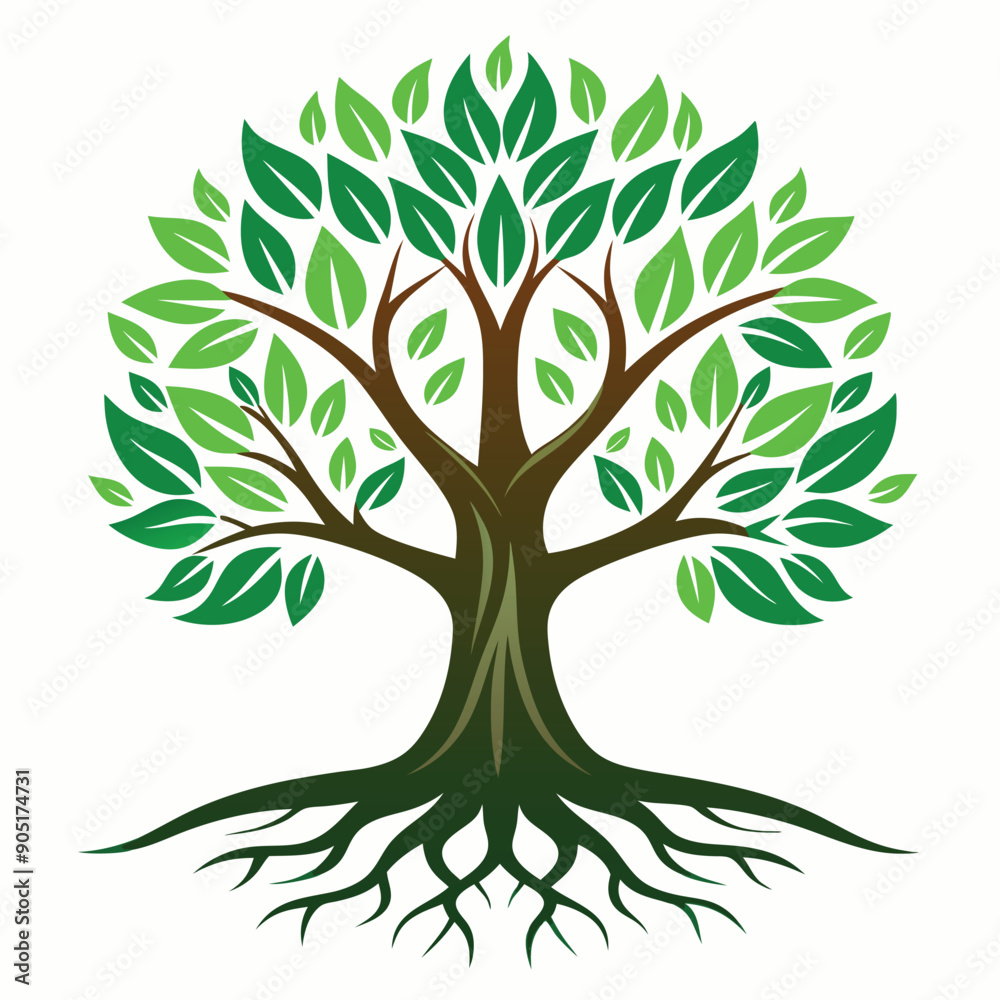 Logo Design Of Tree Illustration Rooted The Concept Large Trees Logo Design Of Tree Illustration Rooted The Concept Large Trees