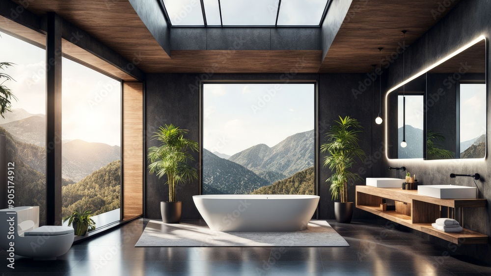 interior of a modern bathroom