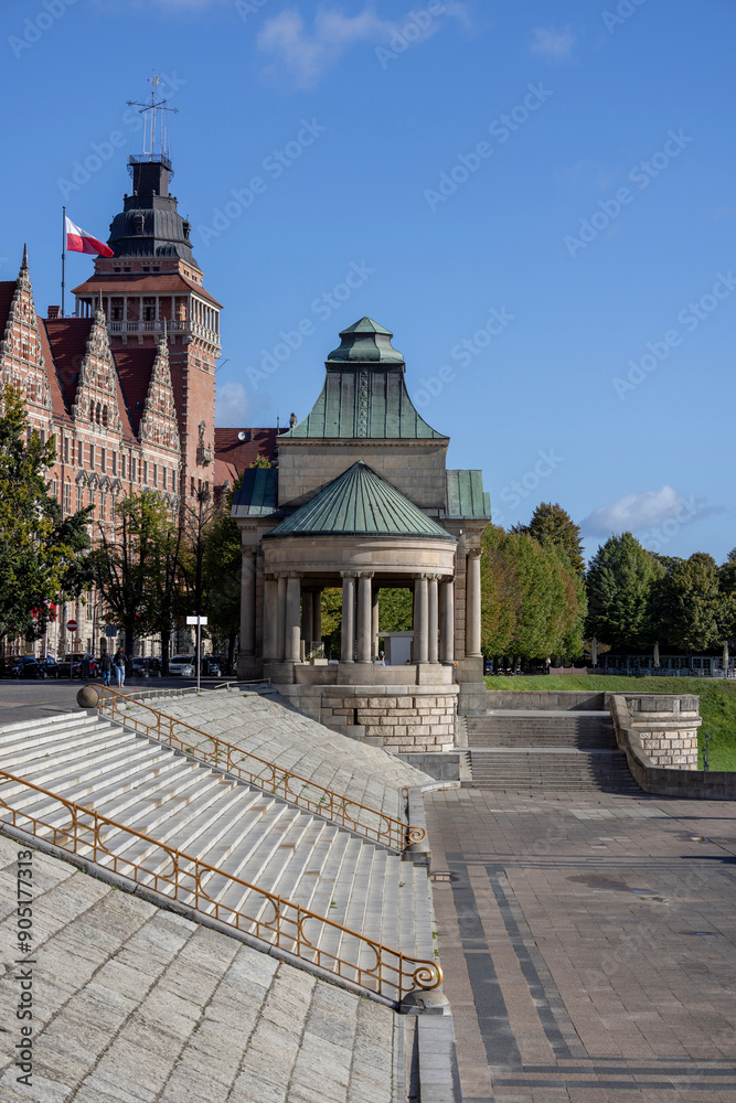 Chrobry Embankment, (Hakena Terrace), Szczecin Voivodeship Office and North Rotunda, Szczecin, Poland