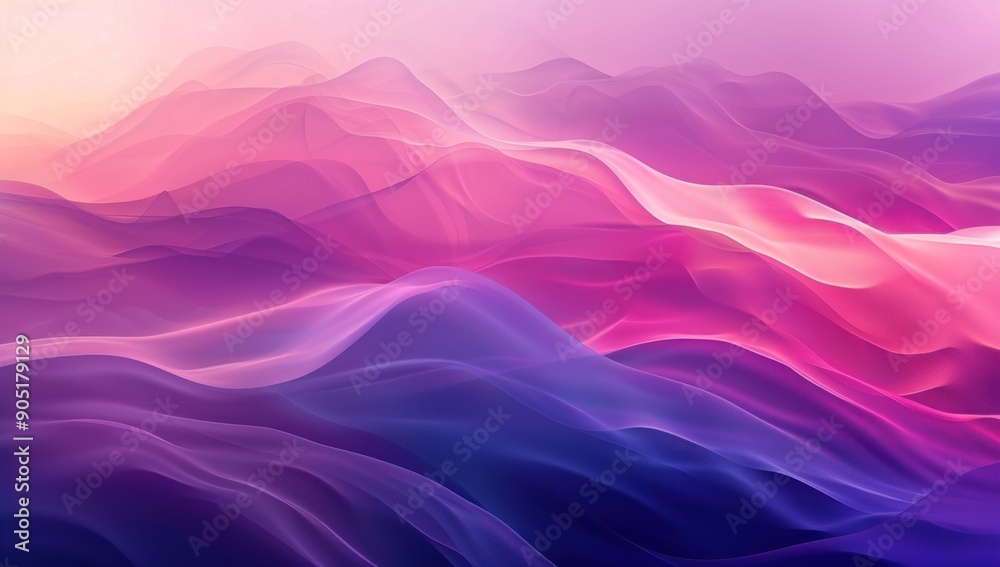 Fototapeta premium Abstract Purple and Pink Mountains