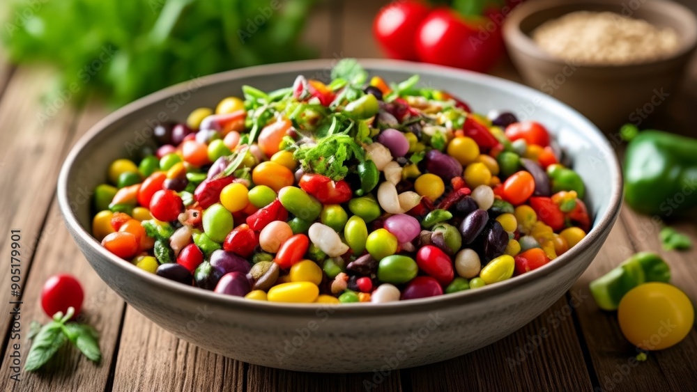 Vibrant salad fresh and ready to be savored Vibrant salad fresh and ready to be savored