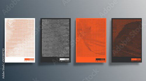 Halftone pattern design for flyer, poster, brochure cover, background, wallpaper, typography, or other printing products. Vector illustration