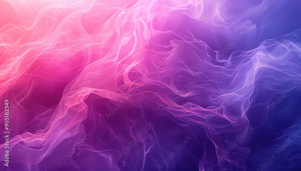 Fototapeta premium Abstract Swirling Smoke in Pink and Blue Hues