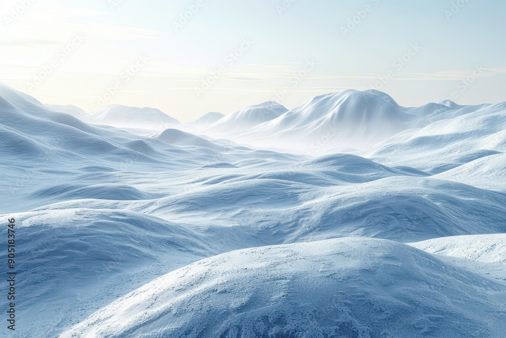 Snow-Covered Mountain Range Under a Clear Sky Snow-Covered Mountain Range Under a Clear Sky
