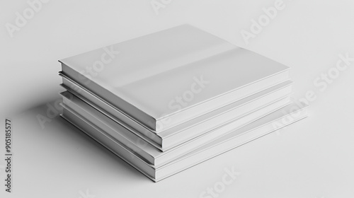 Blank mockup of a magazine layout design against white background  © Noorul