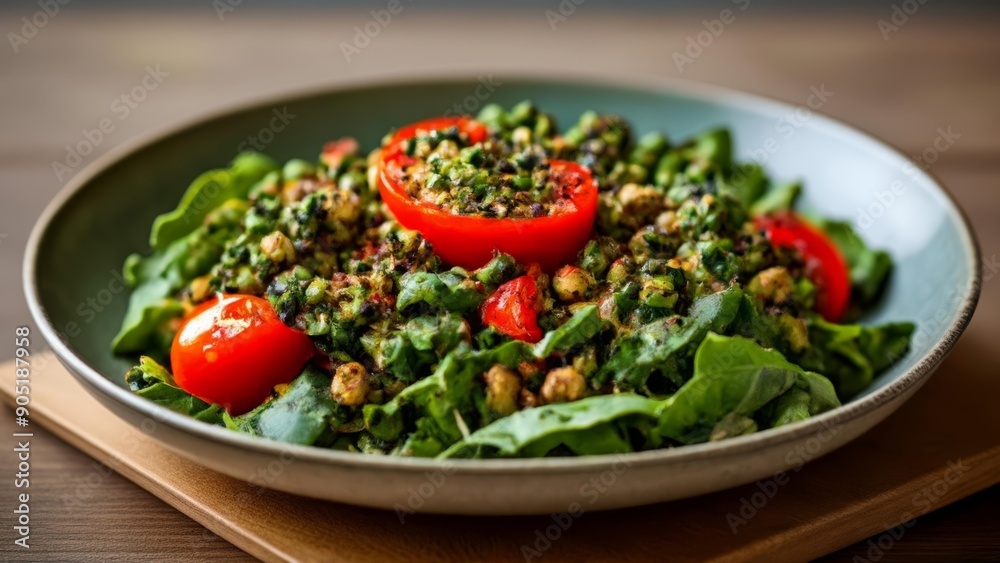 Fresh and vibrant salad ready to enjoy Fresh and vibrant salad ready to enjoy