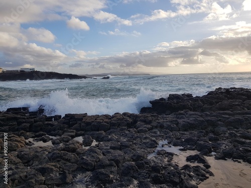 beach with rocks and sea