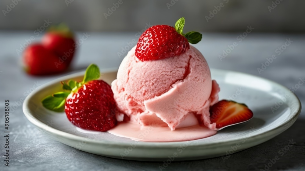 Deliciously sweet strawberry ice cream delight Deliciously sweet strawberry ice cream delight